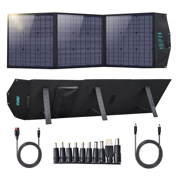 Сонячна панель Choetech 120W DC120W,1*USB QC3.0 18W,1*USB-C PD3.0 60W, 1xUSBA 12W (177x53см)