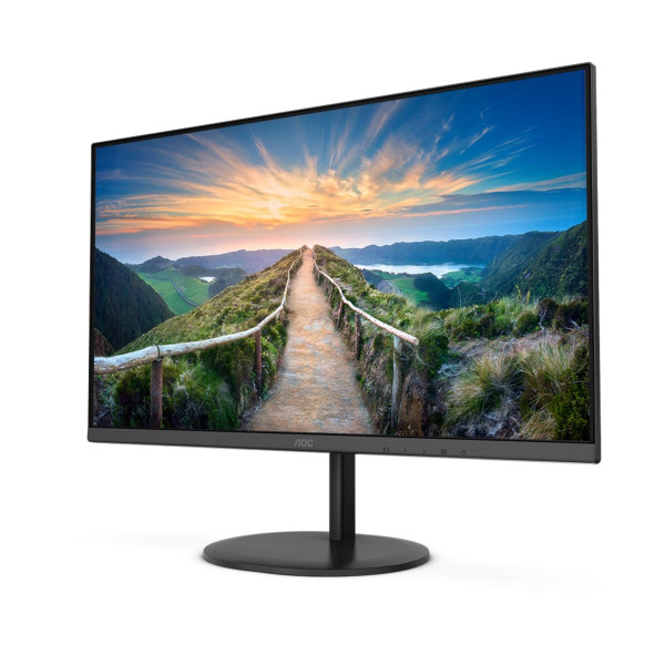 TFT 27" AOC U27V4EA, IPS, 4K, HDMI, DP, колонки, чорний