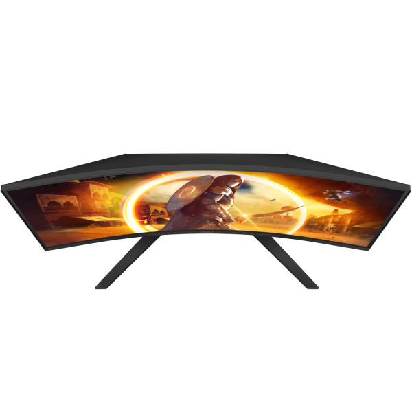 TFT 31.5" AOC CQ32G4VE, VA, QHD, 180Гц, 0,5 мс, вигнутий, 2хHDMI, DP, чорно-сірий