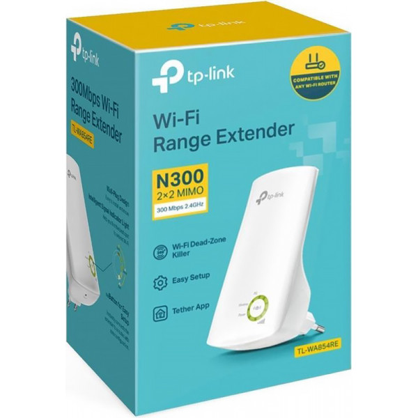 Точка доступу TP-Link TL-WA854RE, 300Mbps Wireless N Wall Plugged Range Extender, Atheros, 2T2R, 2.4