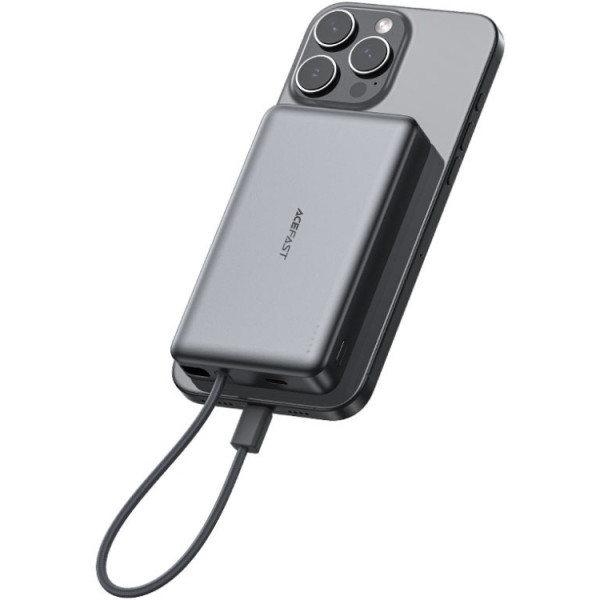 УМБ Acefast Magnetic Wireless 10000mAh 22.5W PD,QC 3.0 USB-C In/Out, QI 15W M18 Black