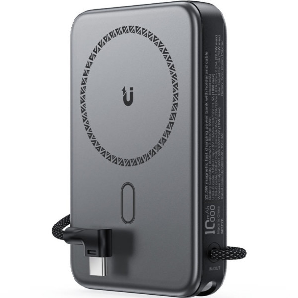 УМБ Acefast Magnetic Wireless 10000mAh 22.5W PD,QC 3.0 USB-C In/Out, QI 15W M24 Metal Gray