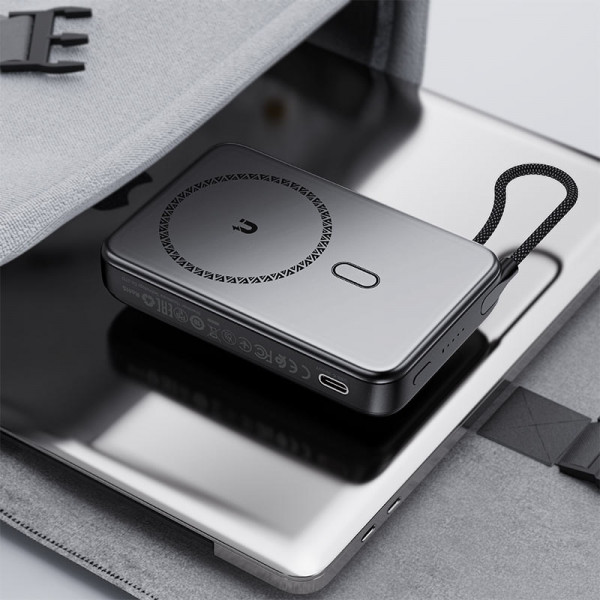 УМБ Acefast Magnetic Wireless 10000mAh 22.5W PD,QC 3.0 USB-C In/Out, QI 15W M24 Metal Gray
