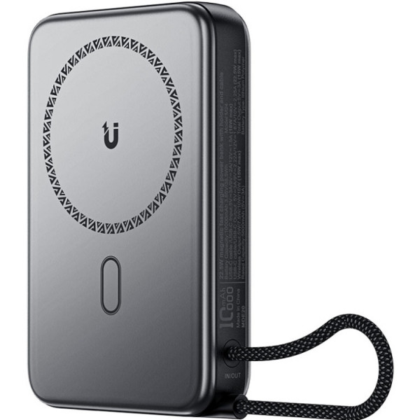 УМБ Acefast Magnetic Wireless 10000mAh 22.5W PD,QC 3.0 USB-C In/Out, QI 15W M24 Metal Gray