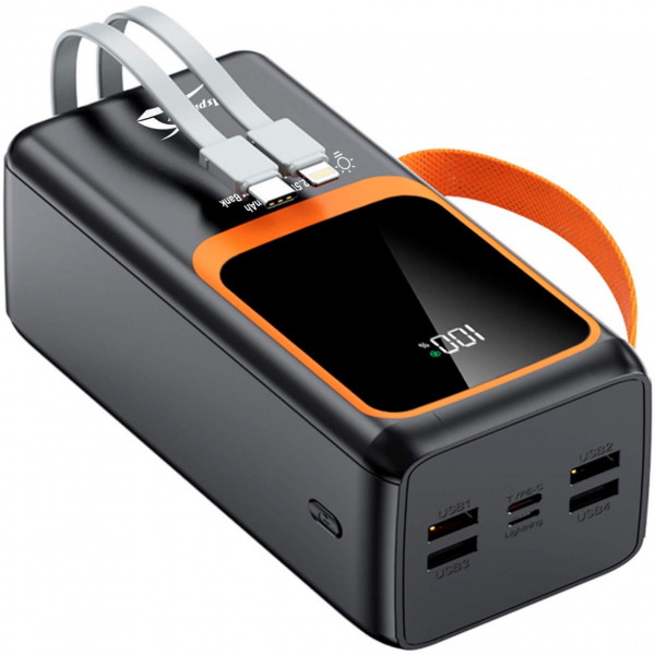 УМБ Aspiring 50000mAh Light 50 22,5W PD 4xUSB-A, USB-C In/Out,Lightning, with USB-C/Lightning cables