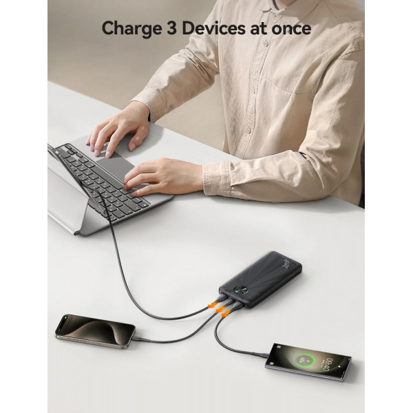 УМБ Joyroom JR-PBF15 10000mAh 22,5W PD,QC, 2xUSB-A, USB-C In/Out Black