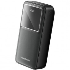 УМБ Vention 30000mAh 22.5W PD,QC3.0, Micro-USB,USB-C,2xUSB-A,LED Display, Black