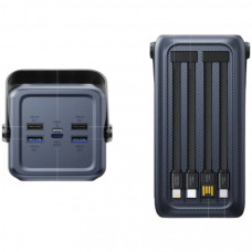 УМБ Vention 50000mAh 22,5W PD,QC, 4xUSB-A/Micro-B/USB-C/ with Built-in cables Gray