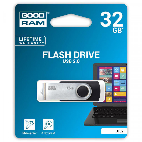 USB Flash GoodRAM 32GB USB 2.0 Twister Black, Retail