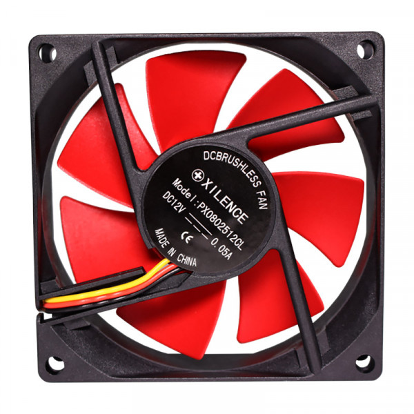 Вентилятор для корпуса 80mm Xilence XPF80.R black/red, Retail Box