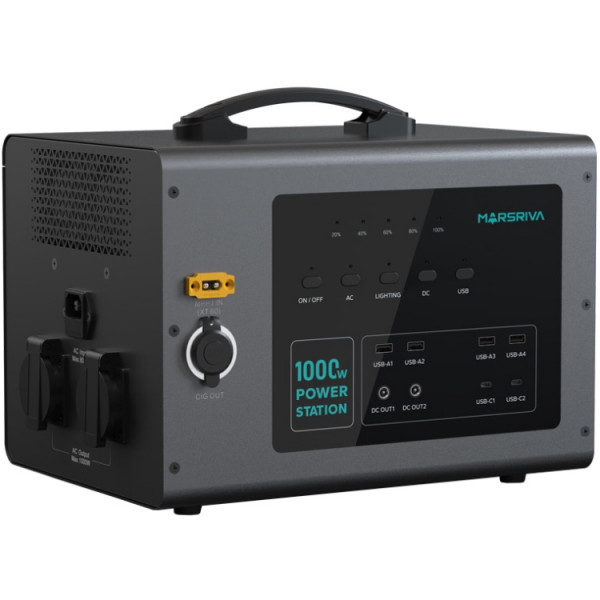 Зарядна станція Marsriva MP10 1000Вт (1008Вт/г) LiFePo4, PD 60Вт