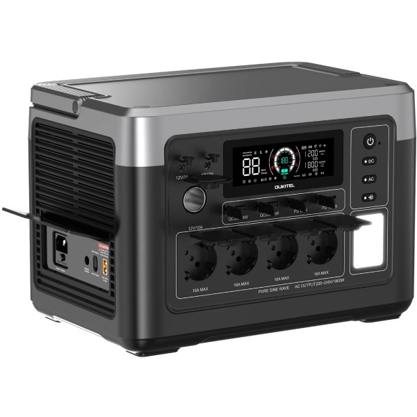 Зарядна станція Oukitel P1000E Plus 1800Вт (1024Вт/г) LiFePo4 UPS, MPPT