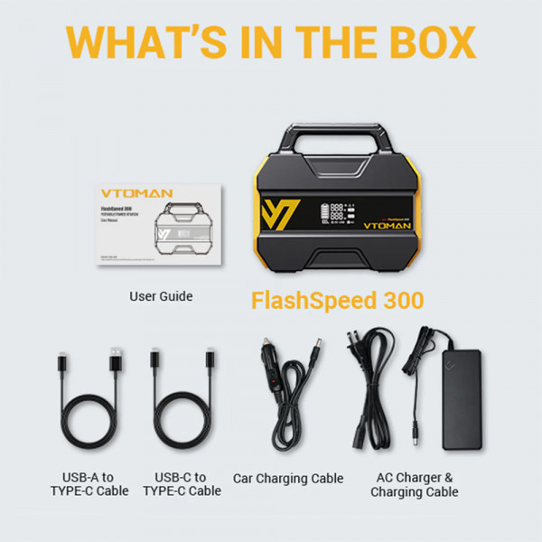 Зарядна станція Vtoman FlashSpeed 300 (230 Вт/г) 300W MPTT,LiFePo4