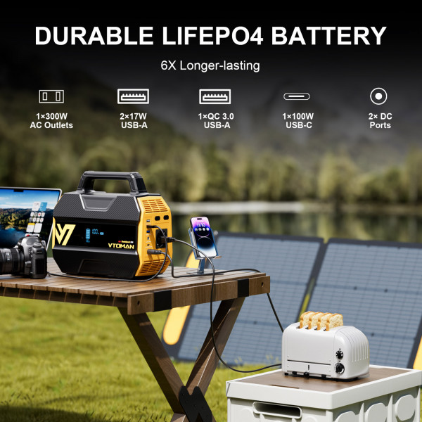 Зарядна станція Vtoman FlashSpeed 300 (230 Вт/г) 300W MPTT,LiFePo4