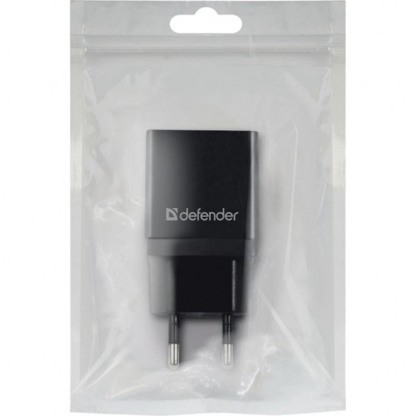 Зарядний пристрій 1xUSB 11W 2.1А EPA-10 чорний пакет Defender