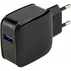 Зарядний пристрій 1xUSB 18W QС3.0, чорний