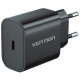 Зарядний пристрій 1xUSB-C 20W + USB-C to Lightning cable М-М Black Vention