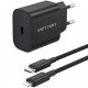 Зарядний пристрій 1xUSB-C 20W + USB-C to Lightning cable М-М Black Vention