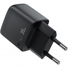 Зарядний пристрій 2xUSB 35W (USB-C+USB-A) with digital display Gan A116 Black Acefast