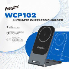 Зарядний пристрій Wireless 15W, with MagSafe, трансформер Energizer WCP102 чорний