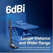 Адаптер WiFi/Bluetooth 5.0 Vention 2.4GHz/5GHz 200/433 Мбіт/с, USB