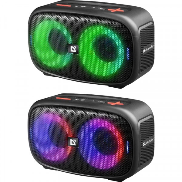 Акустична система 1.0 Defender Q5 20 Вт Bluetooth/FM/USB/TF/IPX5, LED, чорна