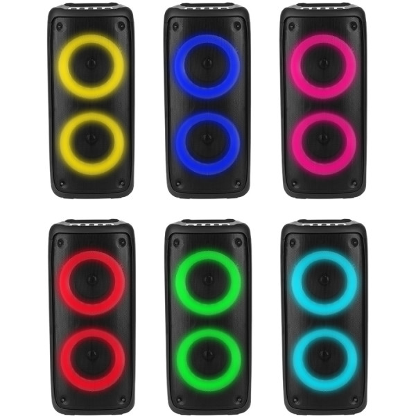 Акустична система 1.0 Media-Tech 40W, Bluetooth/AUX/microSD/MP3/USB/TWS/КАРАОКЕ/LED чорна