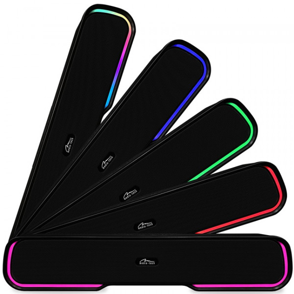 Акустична система 2.0 Media-Tech 10W, Bluetooth Soundbar PHANTOM BT 10Вт., LED Light