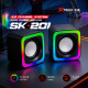 Акустична система 2.0 XTRIKE ME SK-201, 6Вт LED USB+3,5мм чорна