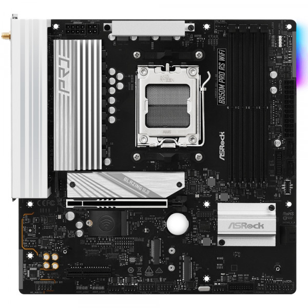 ASRock B850M PRO RS WIFI (AM5/B850, 4*DDR5, PCIex16, HDMI/DP, 4xSATAІІІ,3xM.2, 2.5GLan, mATX)