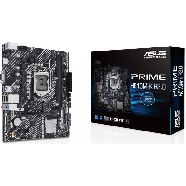 ASUS PRIME H510M-K R2.0 (1200/H470, 2*DDR4, 1xPCIex16, HDMI/VGA, 4xSATAІІІ, M.2, GLan, 7.1ch, mATX)