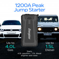 Автомобільний Jump Starter 8000mAh, 1200А, 2xUSB-A, USB-C, ліхтар Energizer