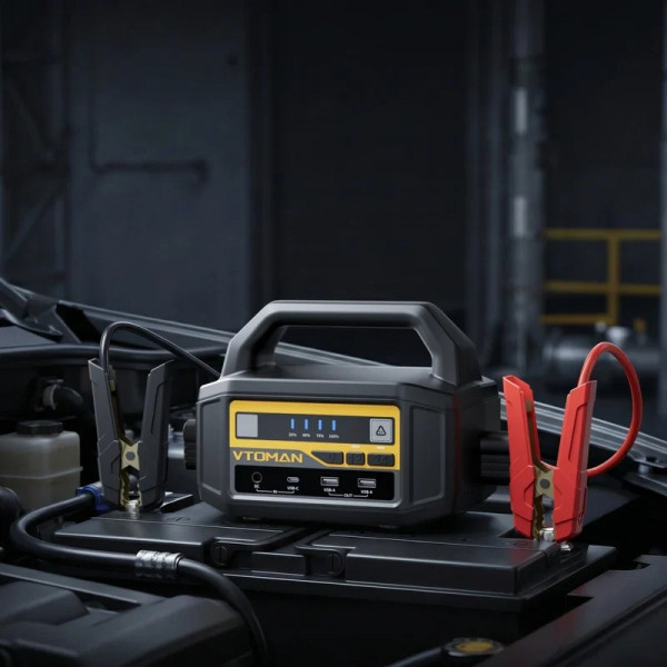 Автомобільний Jump Starter V-Truck 6000A, 12V/24V, 36400mAh, 145Вт, 133.59 Вт/год Vtoman
