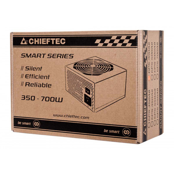 БЖ 500W Chieftec SMART GPS-500A8, 120 mm, >85%, Retail Box
