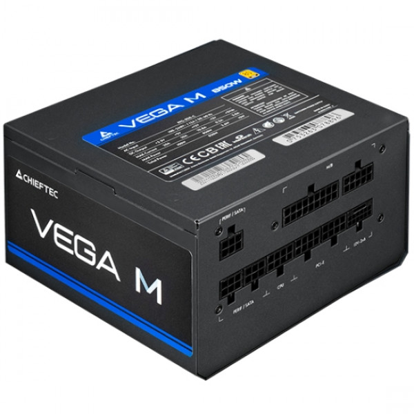 БЖ 750W Chieftec VEGA M PPG-750-C ATX 3.1 135mm, 80+ Gold, Fully modular, Retail