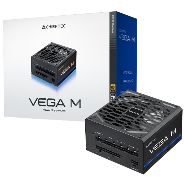 БЖ 750W Chieftec VEGA M PPG-750-C ATX 3.1 135mm, 80+ Gold, Fully modular, Retail