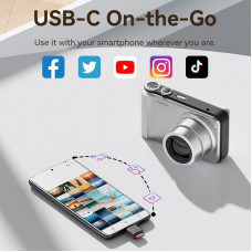 Card Reader USB 2.0 Type-C, 1-слот microSD, OTG 512 Гб, Aluminum Alloy, сірий Vention