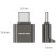 Card Reader USB 2.0 Type-C, 1-слот microSD, OTG 512 Гб, Aluminum Alloy, сірий Vention