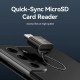Card Reader USB 2.0 Type-C, 1-слот microSD, OTG 512 Гб, Aluminum Alloy, сірий Vention