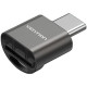 Card Reader USB 2.0 Type-C, 1-слот microSD, OTG 512 Гб, Aluminum Alloy, сірий Vention