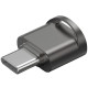 Card Reader USB 2.0 Type-C, 1-слот microSD, OTG 512 Гб, Aluminum Alloy, сірий Vention