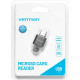 Card Reader USB 2.0 Type-C, 1-слот microSD, OTG 512 Гб, Aluminum Alloy, сірий Vention