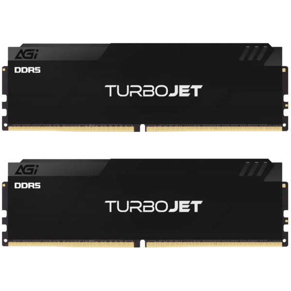 DDR5 32Gb 6000MHz (2*16Gb) AGI TURBOJET Heatsink Black lightbar Kit, Retail