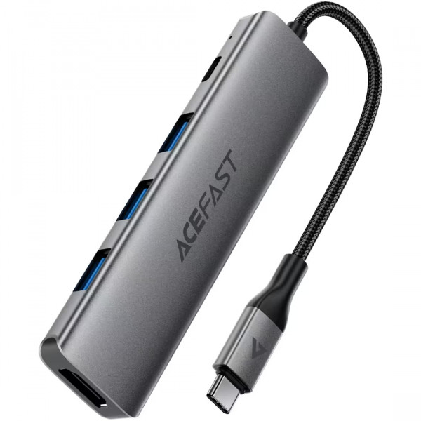 Док-станція USB3.0 Type-C -> HDMI4K/3xUSB-A 3.0/USB-C PD 90W Hub 5-in-1 J16 Acefast