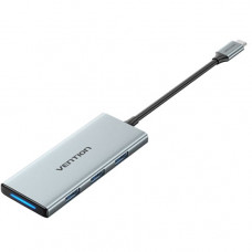 Док-станція USB3.1 Type-C -> HDMI 4K30Hz/USB 3.0x3/SD/TF/PD 100W 7-in-1 Vention