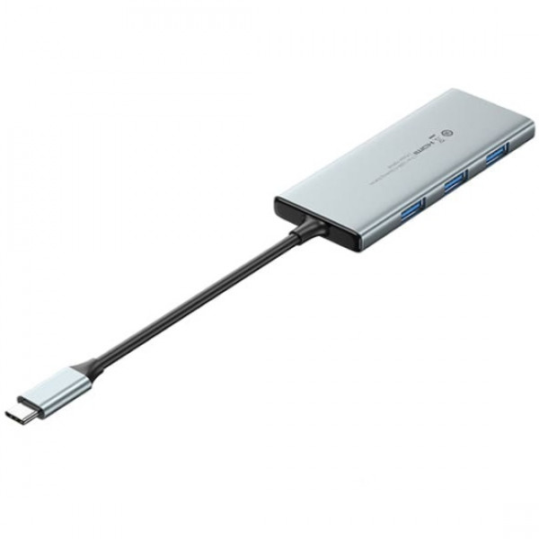 Док-станція USB3.1 Type-C -> HDMI 4K30Hz/USB 3.0x3/SD/TF/PD 100W 7-in-1 Vention
