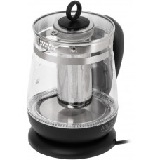 Електрочайник Adler AD 1299 1850-2200Вт/ 1.5л/ скло/ заварник/ встановлення температури/ чорний