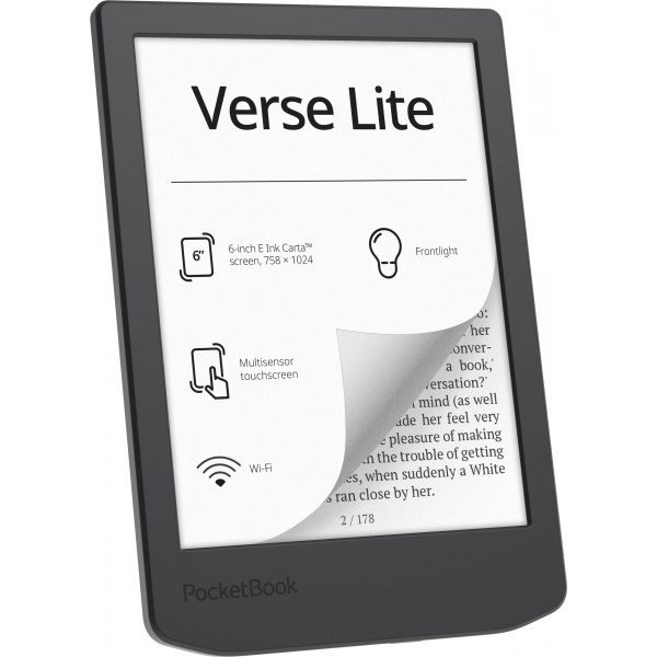 Електронна книжка PocketBook Verse Lite (PB619), Midnight Grey