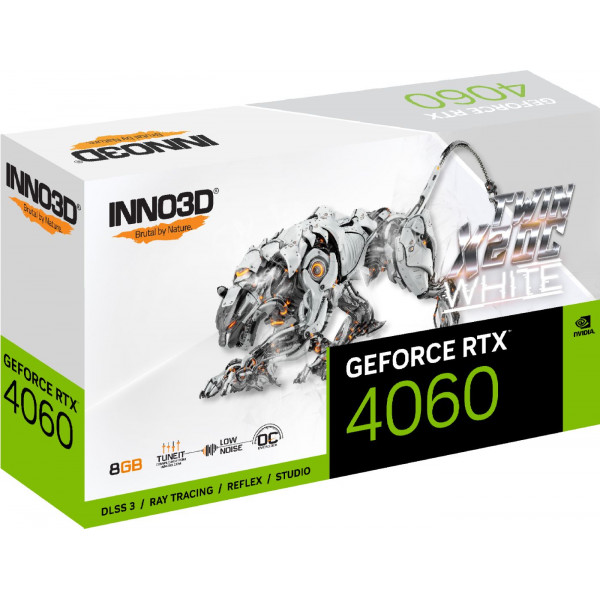 GeForce RTX4060 Inno3D TWIN X2 OC WHITE, 8GB GDDR6, 128bit, PCI Express 4.0 X8