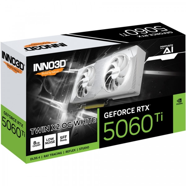 GeForce RTX5060 Ti Inno3D TWIN X2 OC WHITE, 8GB GDDR7, 128bit, PCI Express 5.0